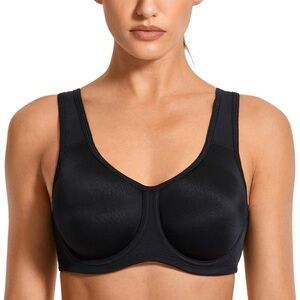 Syrokan Max Control High Impact Underwire Sports Bra 34G Black A227